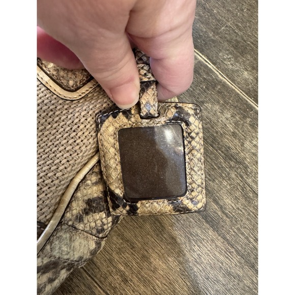 Brahmin‎ Small Caroline satchel bag in a textured canvas Snakeskin Embossed - Picture 4 of 16